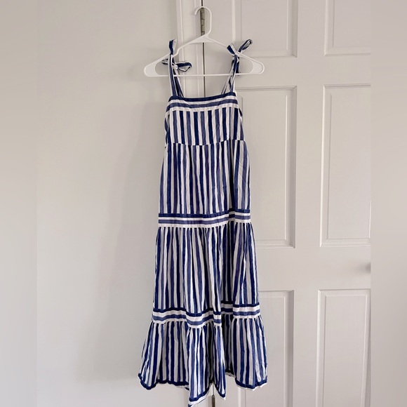 Madison Mathews Dresses & Skirts - Striped Blue and White Maxi Dress